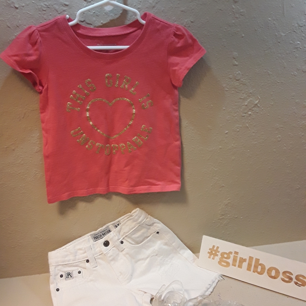 3T ParishNation white ripped shorts